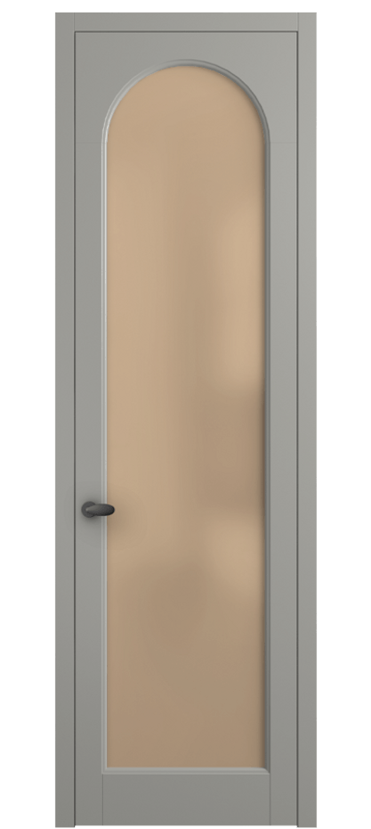 Межкомнатная дверь Палаццо 6804 Матовый нейтральный серый Сатинированное оранжевое стекло, триплекс Цена 19696950 so'm | Volhovec