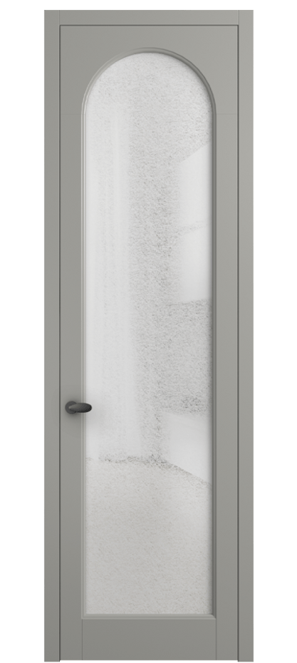 Межкомнатная дверь Палаццо 6804 Матовый нейтральный серый Фактурное стекло "Лёд", триплекс Цена 20914950 so'm | Volhovec