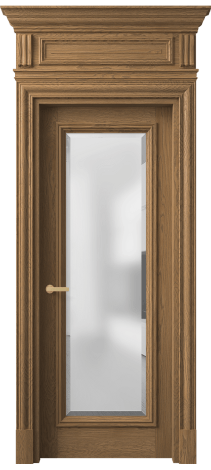 Межкомнатная дверь Антик 7300 Дуб мускатный матовый Сатинированное стекло с фацетом Цена 53784650 so'm | Volhovec