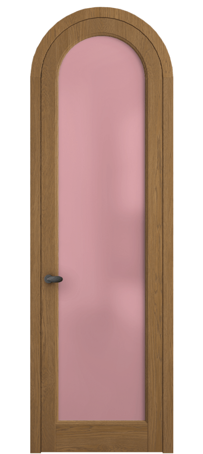Межкомнатная дверь Палаццо 6814 Дуб пряный матовый Сатинированное розовое стекло, триплекс Цена 210649 ₽ | Volhovec