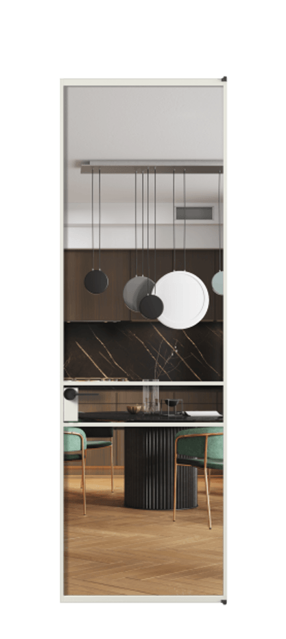 Алюминиевая дверь АЛПЛ040.02 Алюминий серый Прозрачное стекло "Crystal Vision", калёное Цена 29635970  | Volhovec