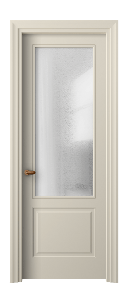 Межкомнатная дверь Esse 8552 Матовый бежево-серый Фактурное стекло "Лёд", триплекс Цена 11416520 so'm | Volhovec