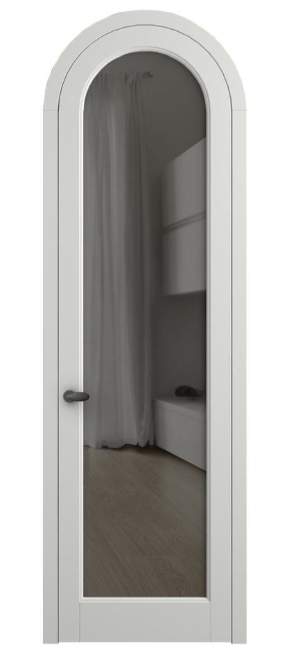 Межкомнатная дверь Палаццо 6814 Матовый светло-серый Прозрачное серое стекло, триплекс Цена 25407340 so'm | Volhovec