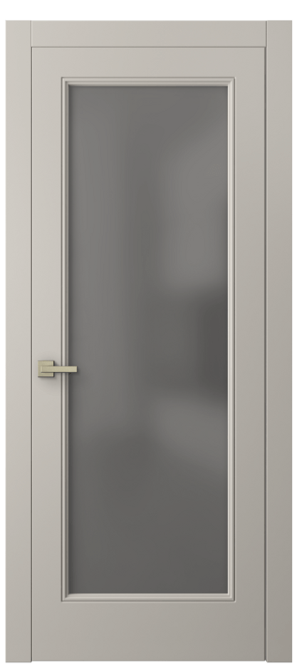 Межкомнатная дверь Linea 8300 Матовый светло-бежевый Сатинированное серое стекло, триплекс Цена 15163900 so'm | Volhovec