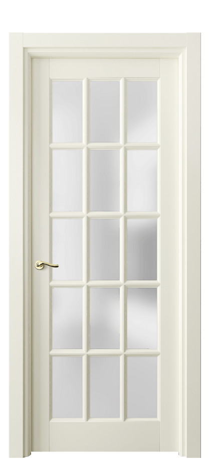 Межкомнатная дверь Лигнум 0708 Матовый молочно-белый Сатинированное стекло Цена 23405700 so'm | Volhovec