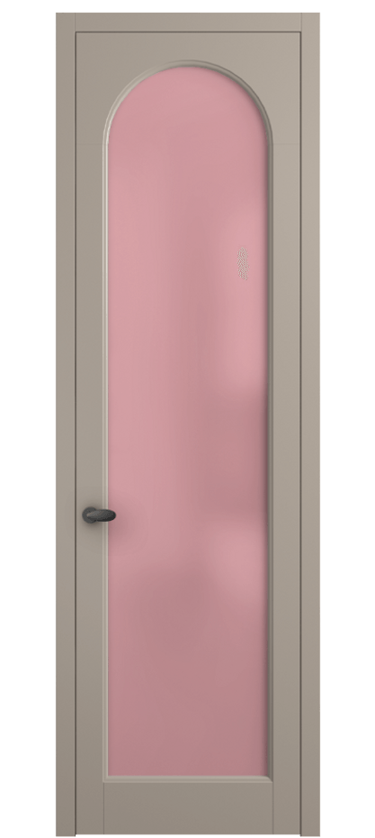 Межкомнатная дверь Палаццо 6804 Матовый бисквитный Сатинированное розовое стекло, триплекс Цена 19696950 so'm | Volhovec