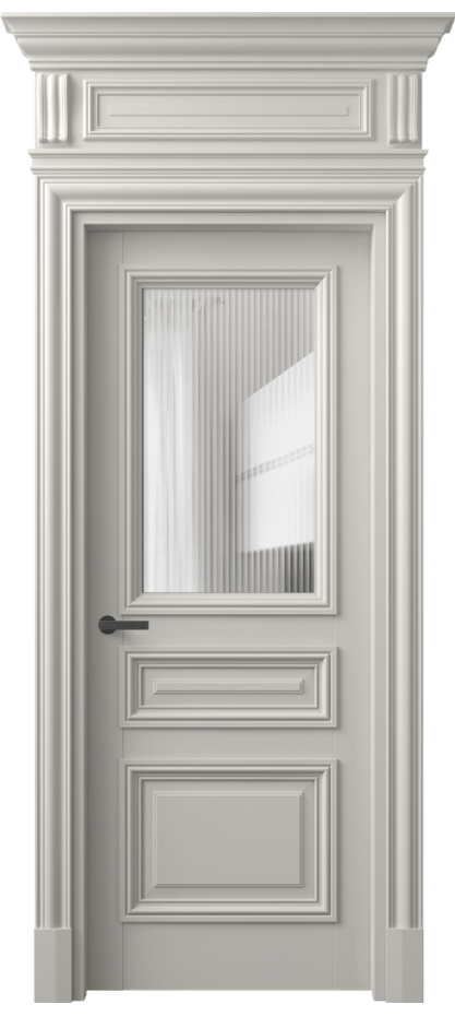 Межкомнатная дверь Antique 7304 Бук тёплый серый Рифлёное стекло "Moru", триплекс Цена 34633630 so'm | Volhovec