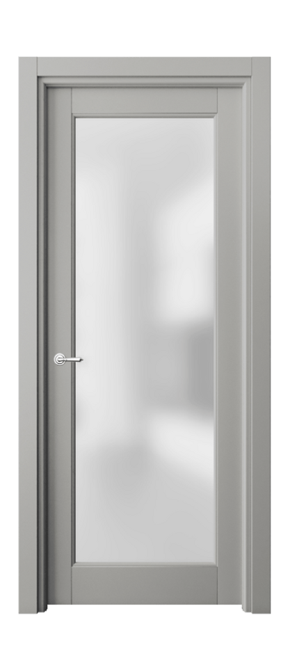 Межкомнатная дверь Тоскана Литера 6300 Матовый нейтральный серый Сатинированное стекло Цена 19203600 so'm | Volhovec