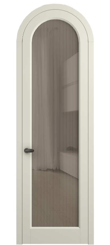 Межкомнатная дверь Палаццо 6814 Матовый молочно-белый Рифлёное бронзовое стекло "Мору", триплекс Цена 27031340 so'm | Volhovec