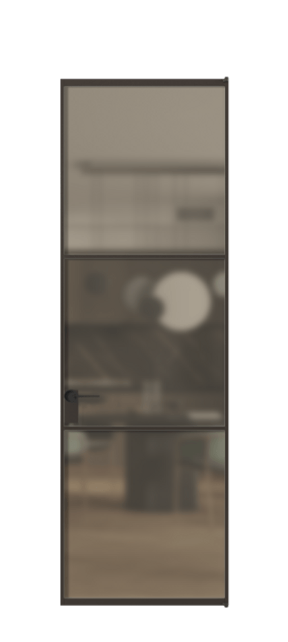 Алюминиевая дверь АЛПЛ040.03 Алюминий антрацит Сатинированное бронзовое стекло, триплекс. Без короба ААН Цена 25165910 Стоимость комплекта двери включает:
1. Полотно (600/650/700/750/800/850/900/950*2000-2400 мм).
2. Короб
3. Комплект фурнитуры (2 торцевые петли и магнитный замок с ответной планкой). Фабрика дверей Волховец 8 (800) 551 43 19 Алюминиевая дверь АЛПЛ040.03 Алюминий антрацит Сатинированное бронзовое стекло, триплекс Цена 25165910 | Volhovec