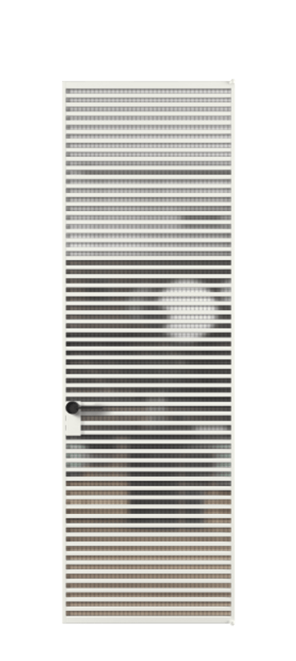 Алюминиевая дверь АЛПЛ040.07 Алюминий светло-серый Декоративное стекло с сеткой "Mesh silver", триплекс Цена 40577670  | Volhovec