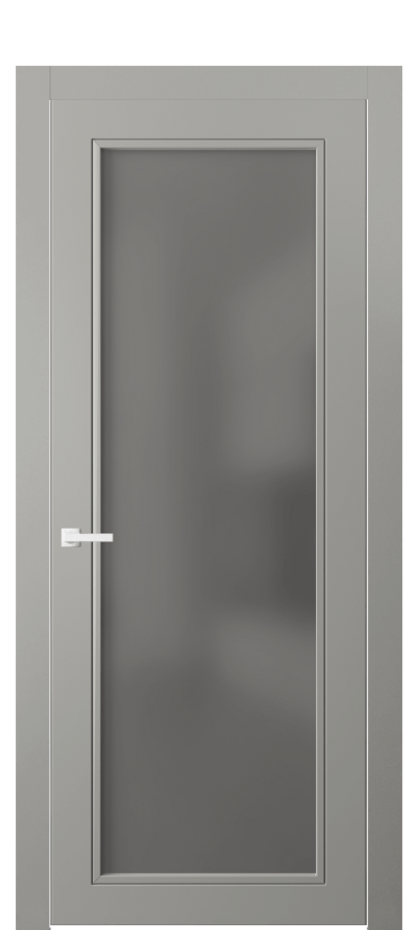Межкомнатная дверь Neo Classic 8000 Матовый нейтральный серый Сатинированное серое стекло, триплекс, 8 мм Цена 9760040 so'm | Volhovec