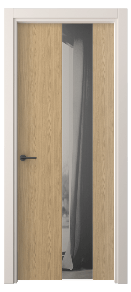 Межкомнатная дверь Freedom 4226 Жемчужный дуб Двустороннее серое зеркало, триплекс, 8 мм  Цена 32239 ₽ | Volhovec