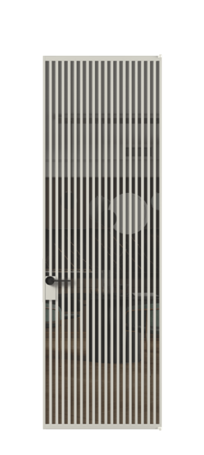 Алюминиевая дверь АЛПЛ040.06 Алюминий тёплый серый Прозрачное серое стекло, триплекс Цена 39278470  | Volhovec