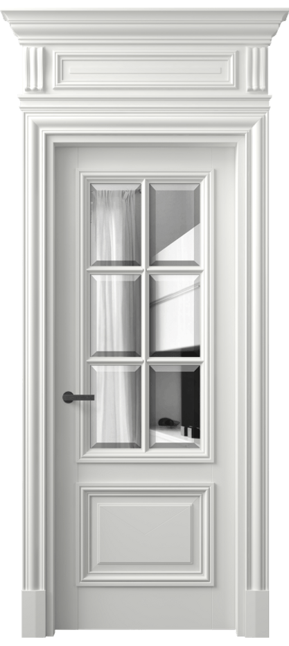 Межкомнатная дверь Антик 7312 Матовый светло-серый Двустороннее зеркало с фацетом, триплекс Цена 38439880 so'm | Volhovec