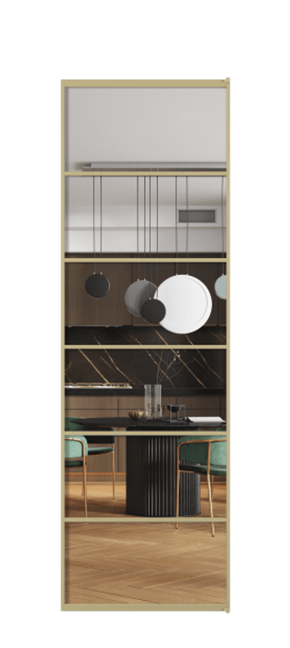 Алюминиевая дверь АЛПЛ040.04  Прозрачное стекло "Кристал Вижн", калёное Цена 29542590  | Volhovec