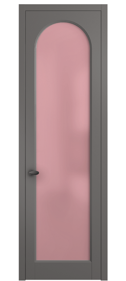 Межкомнатная дверь Палаццо 6804 Матовый классический серый Сатинированное розовое стекло, триплекс Цена 20387150 so'm | Volhovec