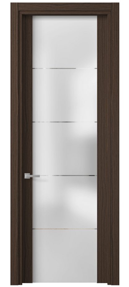 Межкомнатная дверь Planum 4114 Экзотик трюфельный Сатинированное стекло с гравировкой «КВАДРО», триплекс Цена 12667000 so'm | Volhovec