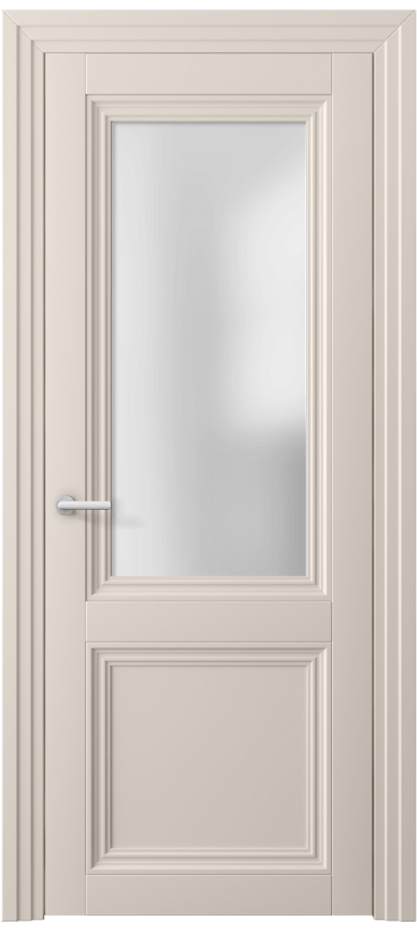 Межкомнатная дверь Центро 2524 ПЭТ пудровый бежевый Сатинированное стекло Цена 8069050 so'm | Volhovec