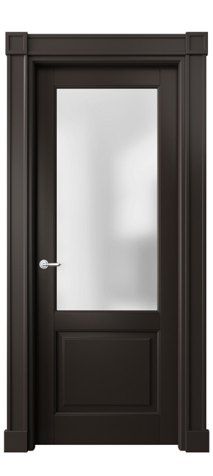Межкомнатная дверь Тоскана Плано 6302 Матовый антрацит Сатинированное стекло Цена 127639 ₽ | Volhovec