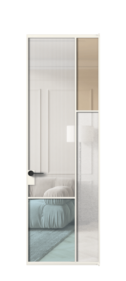 Межкомнатная дверь Mosaic АЛПЛ041.12 Алюминий пудровый белый Комбинация стекол Группы 1 и Группы 3 Цена 34889610 so'm | Volhovec