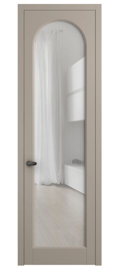 Межкомнатная дверь Палаццо 6804 Матовый бисквитный Рифлёное стекло "Дюна", триплекс Цена 20914950 so'm | Volhovec
