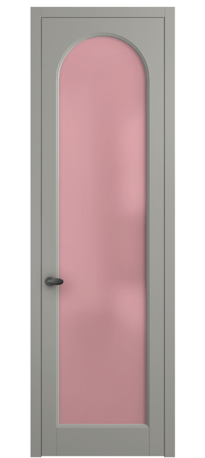 Межкомнатная дверь Палаццо 6804 Матовый нейтральный серый Сатинированное розовое стекло, триплекс Цена 19696950 so'm | Volhovec