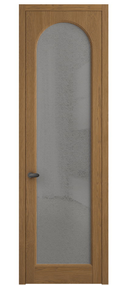Межкомнатная дверь Палаццо 6804 Дуб пряный матовый Фактурное серое стекло "Лёд", триплекс Цена 32181450 so'm | Volhovec