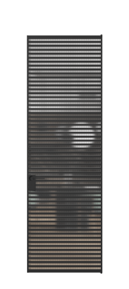 Алюминиевая дверь АЛПЛ040.07 Алюминий Черный Mesh silver Цена 34966750  | Volhovec