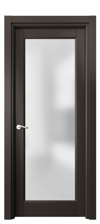 Межкомнатная дверь Лигнум 0700 Матовый антрацит Сатинированное стекло Цена 19305100 so'm | Volhovec