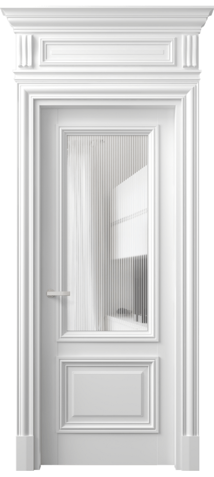 Межкомнатная дверь Antique 7302 Бук белоснежный Рифлёное стекло "Дюна", триплекс, 8 мм Цена 18574300 so'm | Volhovec