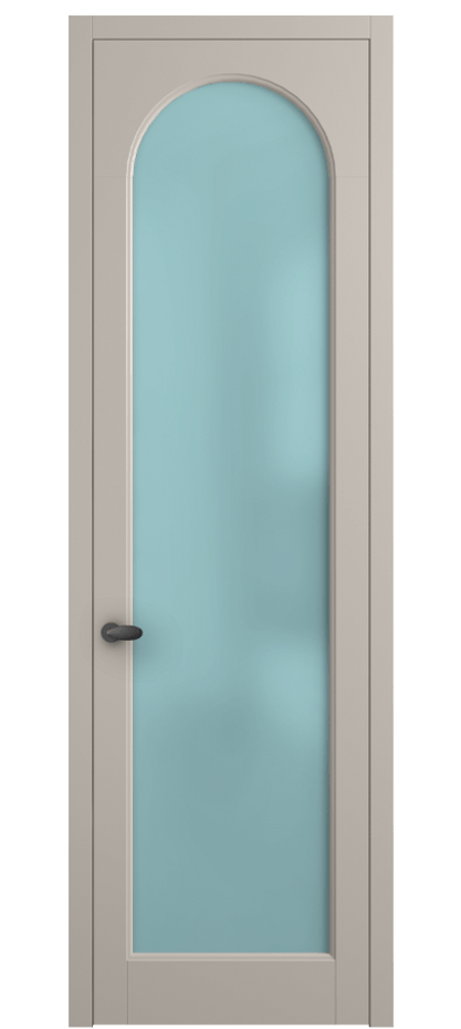 Межкомнатная дверь Палаццо 6804 Матовый светло-бежевый Сатинированное голубое стекло, триплекс Цена 19696950 so'm | Volhovec