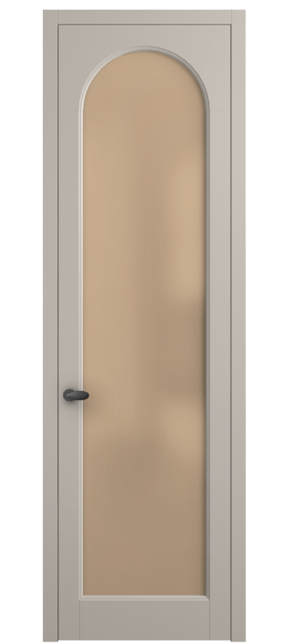 Межкомнатная дверь Палаццо 6804 Матовый светло-бежевый Сатинированное оранжевое стекло, триплекс Цена 19696950 so'm | Volhovec