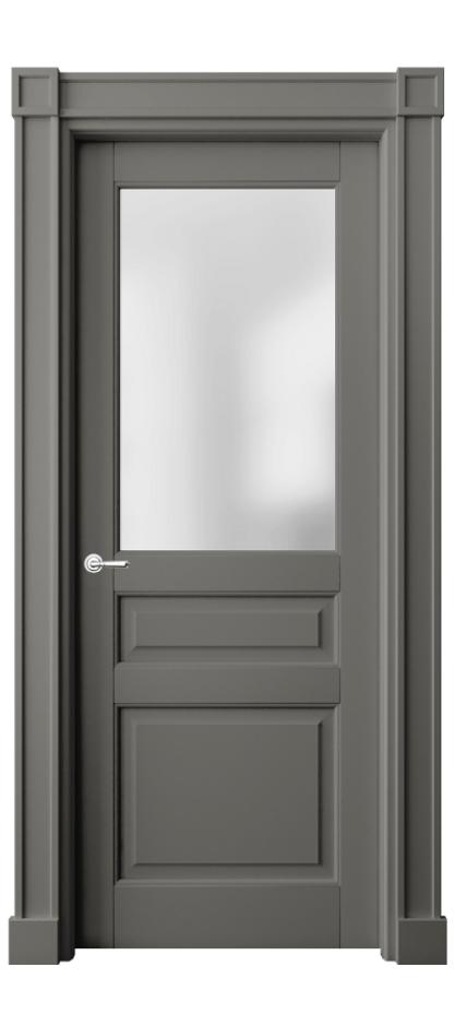 Межкомнатная дверь Тоскана Плано 6304 Матовый классический серый Сатинированное стекло Цена 26763320 so'm | Volhovec