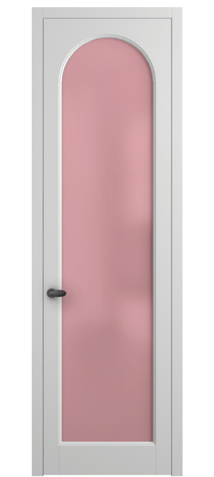 Межкомнатная дверь Палаццо 6804 Матовый белоснежный Сатинированное розовое стекло, триплекс Цена 19696950 so'm | Volhovec