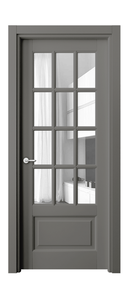 Межкомнатная дверь Toscana Grigliato 6313 Бук классический серый Прозрачное стекло Цена 23182400 so'm | Volhovec