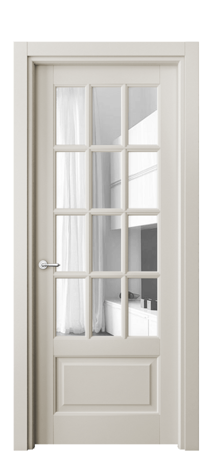 Межкомнатная дверь Toscana Grigliato 6313 Бук облачный серый Прозрачное стекло Цена 114199 ₽ | Volhovec