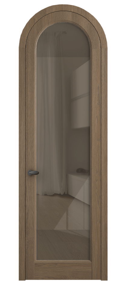 Межкомнатная дверь Палаццо 6814 Дуб джутовый матовый Рефлективное бронзовое стекло "Стопсол", калёное Цена 43512910 so'm | Volhovec