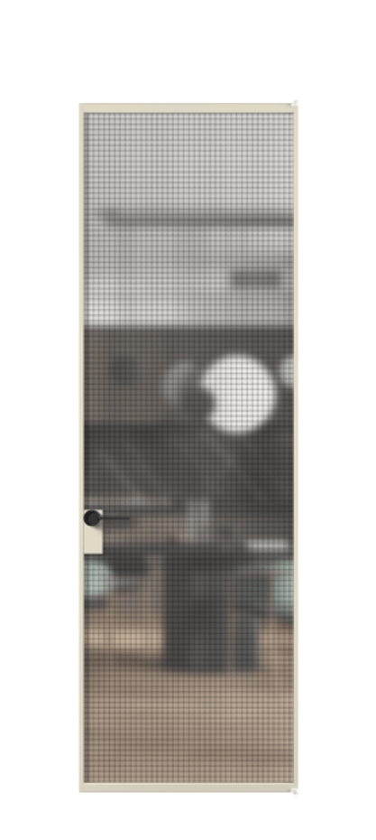 Алюминиевая дверь АЛПЛ040.01 Алюминий бежево-серый Декоративное стекло с сеткой "Mesh silver", триплекс Цена 25490710  | Volhovec