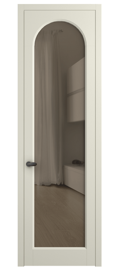 Межкомнатная дверь Палаццо 6804 Матовый молочно-белый Прозрачное бронзовое стекло, триплекс Цена 19696950 so'm | Volhovec