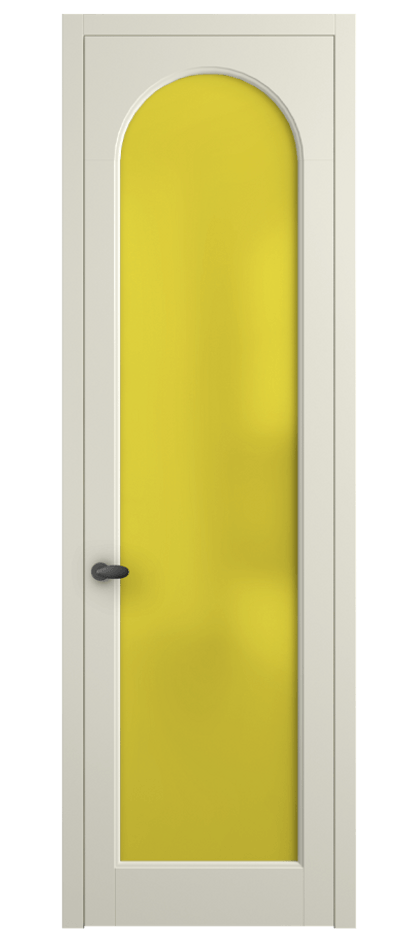 Межкомнатная дверь Палаццо 6804 Матовый молочно-белый Сатинированное жёлтое стекло, триплекс Цена 19696950 so'm | Volhovec