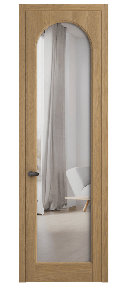 Межкомнатная дверь Палаццо 6804 Дуб пшеничный матовый Двустороннее зеркало, триплекс Цена 31369450 so'm | Volhovec