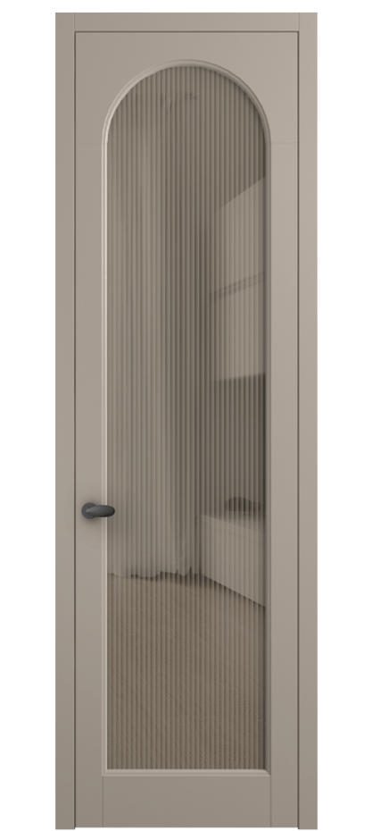 Межкомнатная дверь Палаццо 6804 Матовый бисквитный Рифлёное бронзовое стекло "Moru", триплекс Цена 21320950 so'm | Volhovec