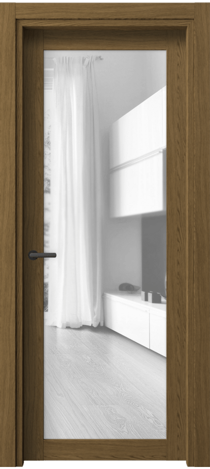 Межкомнатная дверь Нео 2102 Торфяной дуб Прозрачное стекло, триплекс Цена 6053260 so'm | Volhovec