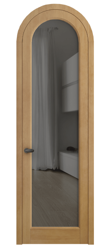 Межкомнатная дверь Палаццо 6814 Бук натуральный матовый Прозрачное серое стекло, триплекс Цена 35593880 so'm | Volhovec