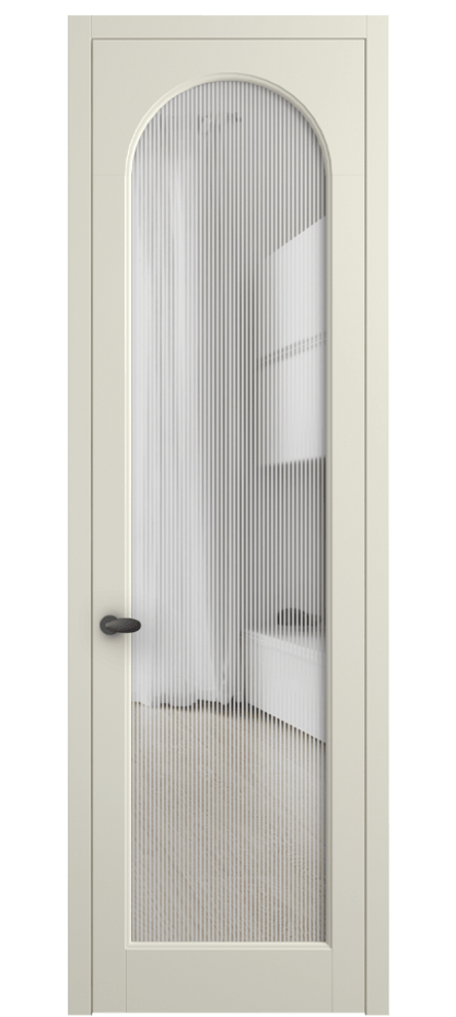 Межкомнатная дверь Палаццо 6804 Матовый молочно-белый Рифлёное стекло "Дюна", триплекс Цена 20914950 so'm | Volhovec