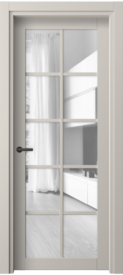 Дверь межкомнатная Neo 2106 ПЭТ светло-серый Прозрачное стекло, триплекс, 6 мм Гладкий классический наличник ПЭСС  Цена 6840900 so'm Наличники уже входят в базовый комплект. Фабрика дверей Волховец 8 (800) 551 43 19 Межкомнатная дверь Neo 2106 ПЭТ светло-серый Прозрачное стекло, триплекс, 6 мм Цена 6840900 so'm | Volhovec