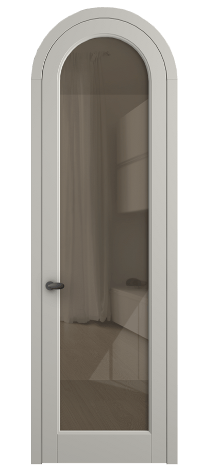 Межкомнатная дверь Палаццо 6814 Матовый тёплый серый Рефлективное бронзовое стекло "Стопсол", калёное Цена 27031340 so'm | Volhovec