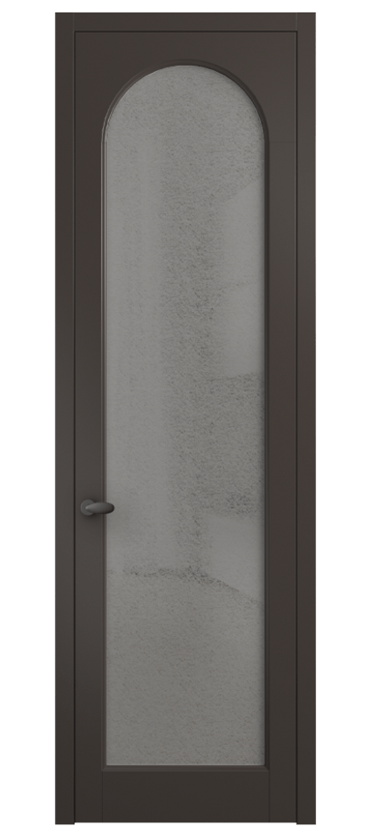 Межкомнатная дверь Палаццо 6804 Матовый антрацит Фактурное серое стекло "Лёд", триплекс Цена 20914950 so'm | Volhovec