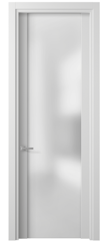 Межкомнатная дверь Planum 4114 Белый шёлк Сатинированное стекло Цена 7592000 so'm | Volhovec